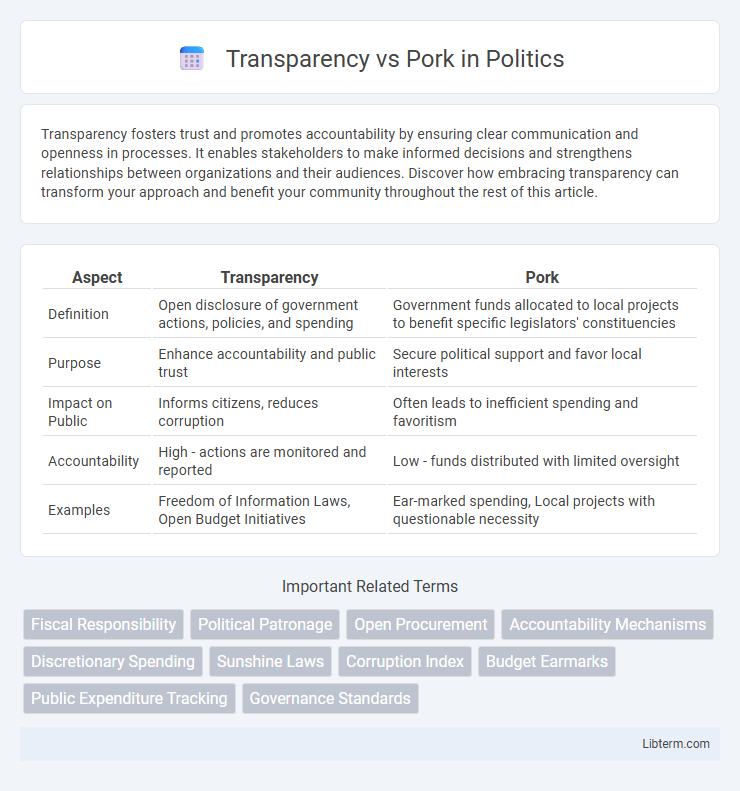 Pork vs Transparency in Politics - What is The Difference?