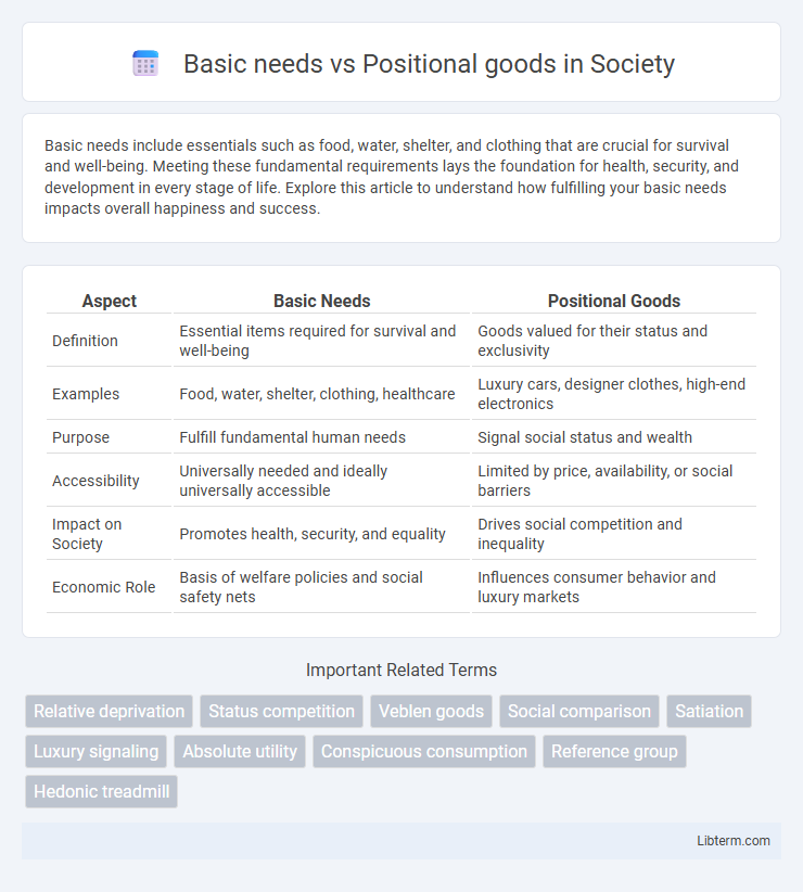 Positional goods vs Basic needs in Society - What is The Difference?
