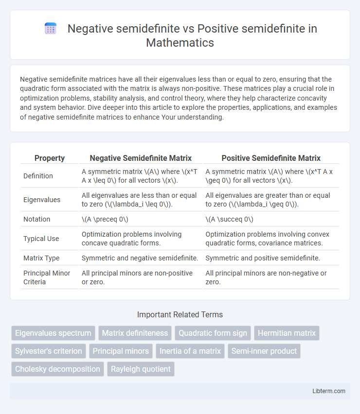 Positive semidefinite vs Negative semidefinite in Mathematics - What is The Difference?