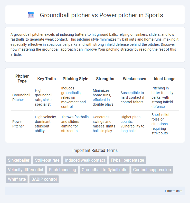 Power pitcher vs Groundball pitcher in Sports - What is The Difference?