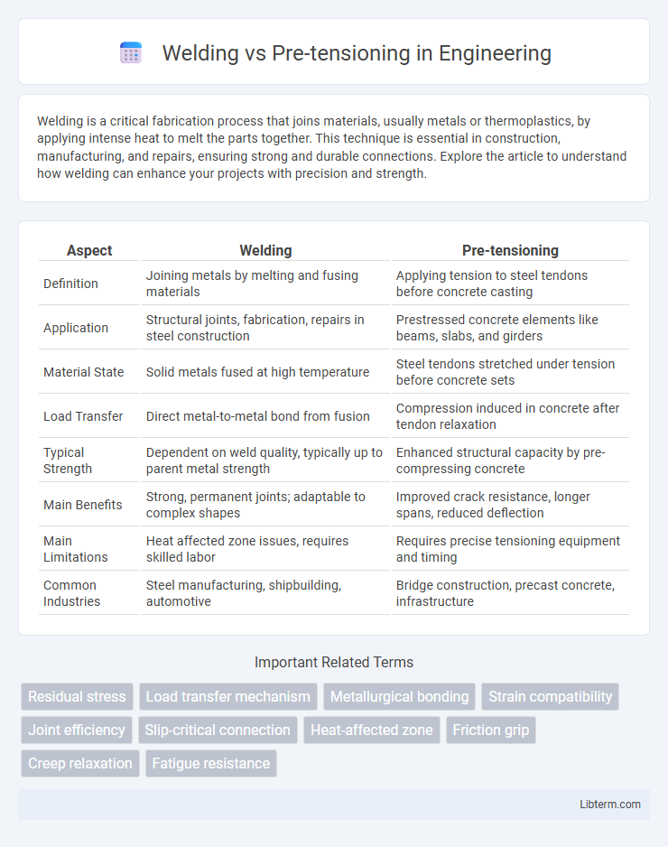 Pre-tensioning vs Welding in Engineering - What is The Difference?