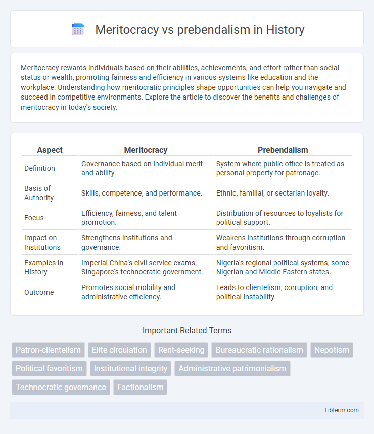 prebendalism vs Meritocracy in History - What is The Difference?