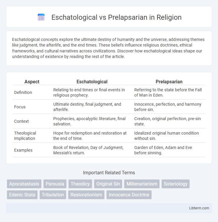 Prelapsarian vs Eschatological in Religion - What is The Difference?