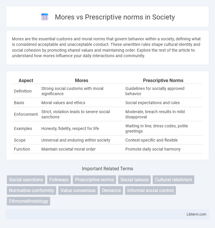 Prescriptive norms vs Mores in Society - What is The Difference?