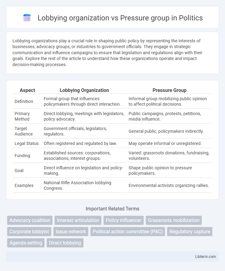 Pressure group vs Lobbying organization in Politics - What is The Difference?