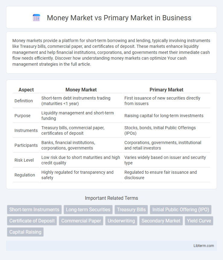 Primary Market vs Money Market in Business - What is The Difference?