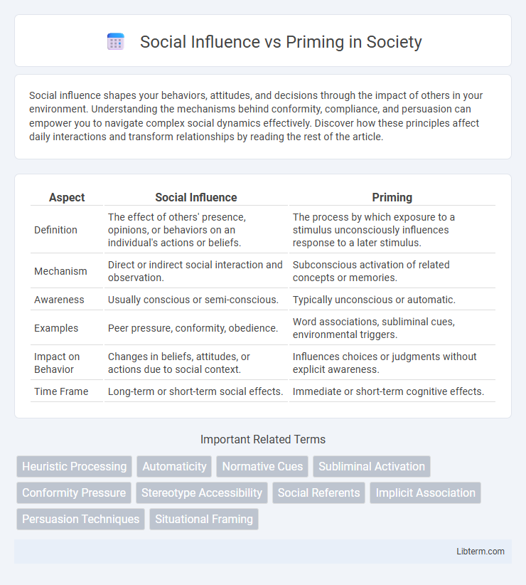 Priming vs Social Influence in Society - What is The Difference?