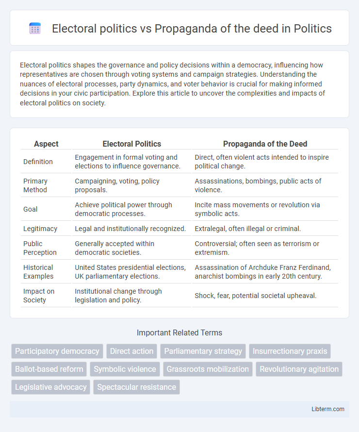 Propaganda of the deed vs Electoral politics in Politics - What is The Difference?