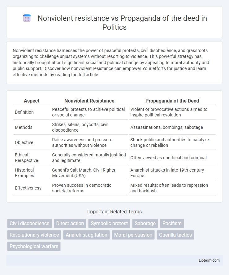 Propaganda of the deed vs Nonviolent resistance in Politics - What is The Difference?