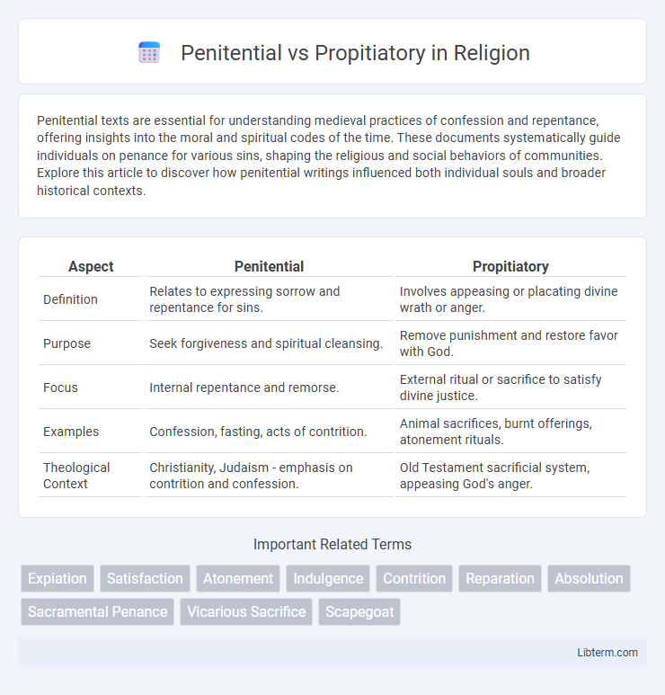 Propitiatory vs Penitential in Religion - What is The Difference?