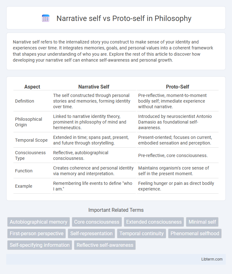 Proto-self vs Narrative self in Philosophy - What is The Difference?