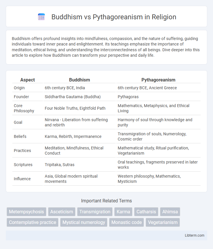 Pythagoreanism vs Buddhism in Religion - What is The Difference?