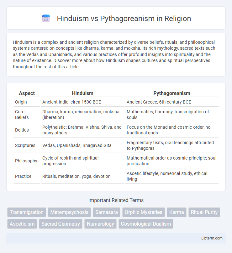 Pythagoreanism vs Hinduism in Religion - What is The Difference?