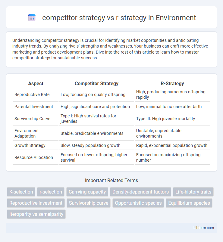 r-strategy vs competitor strategy in Environment - What is The Difference?