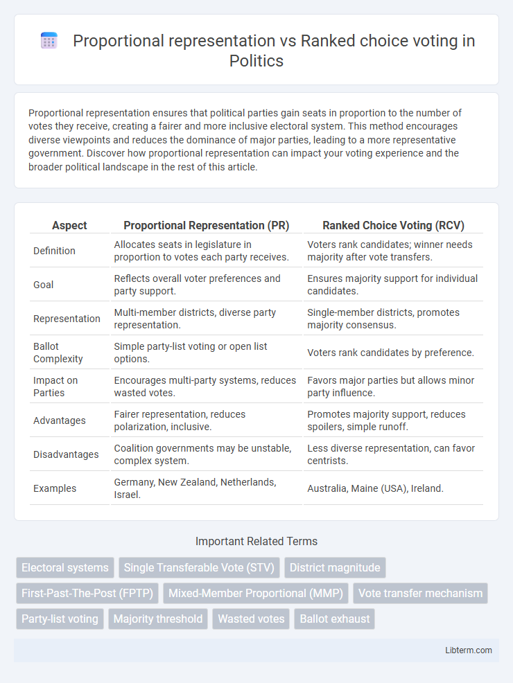 Ranked choice voting vs Proportional representation in Politics - What is The Difference?