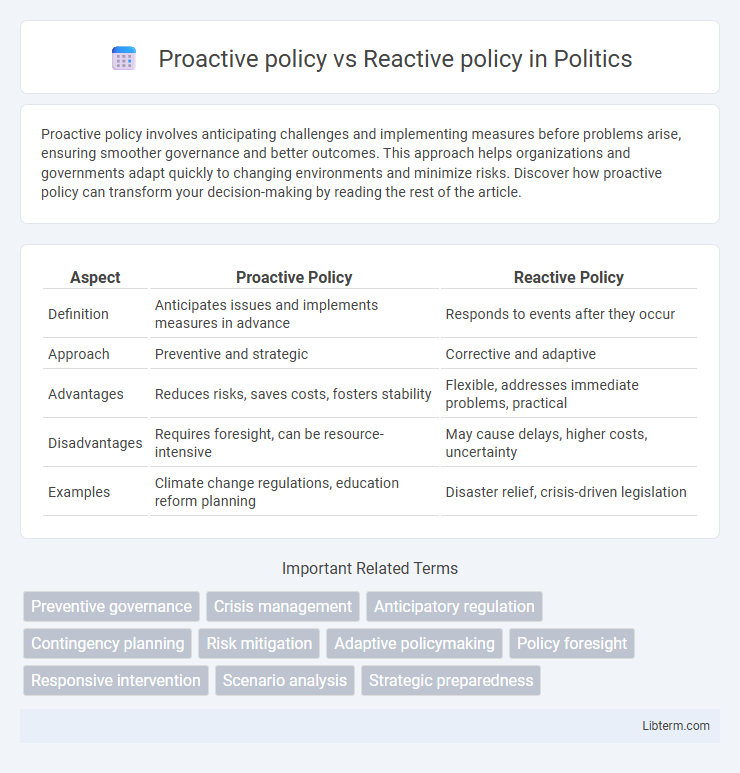 Reactive policy vs Proactive policy in Politics - What is The Difference?