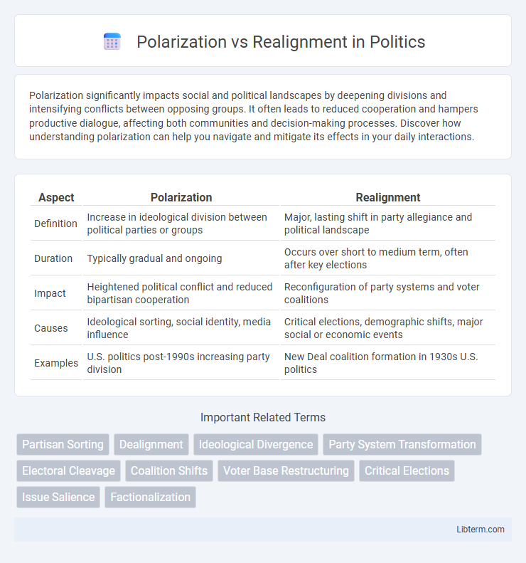 Realignment vs Polarization in Politics - What is The Difference?