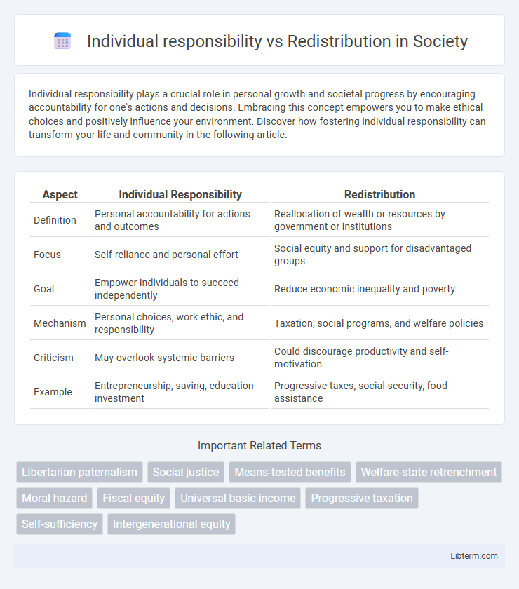 Redistribution vs Individual responsibility in Society - What is The Difference?