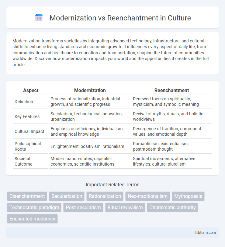 Reenchantment vs Modernization in Culture - What is The Difference?