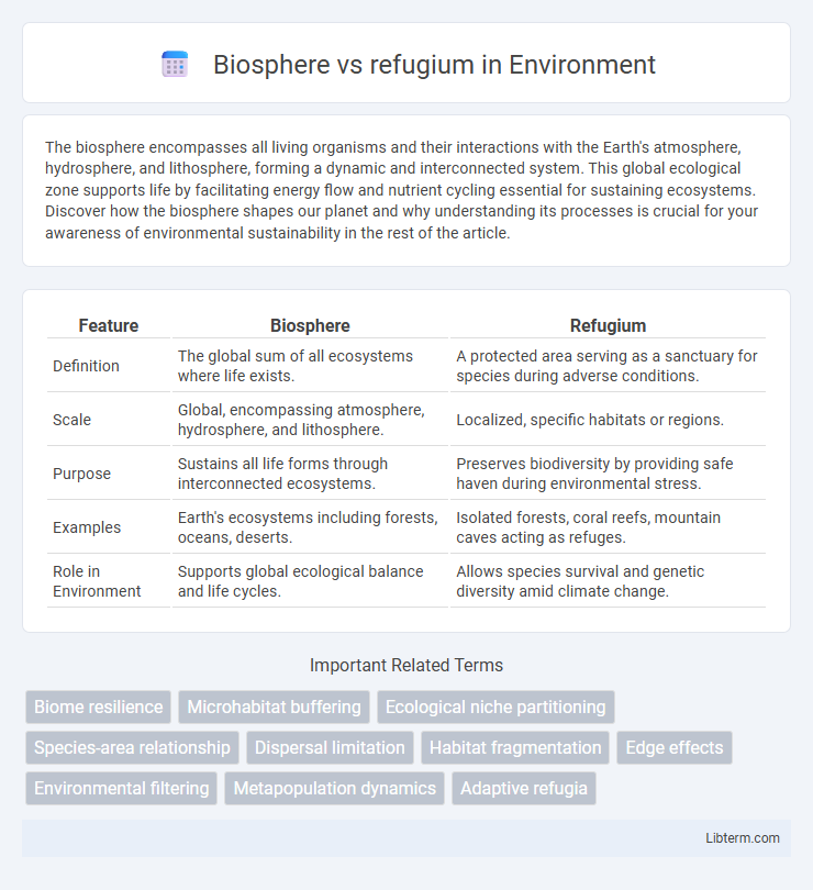 refugium vs Biosphere in Environment - What is The Difference?