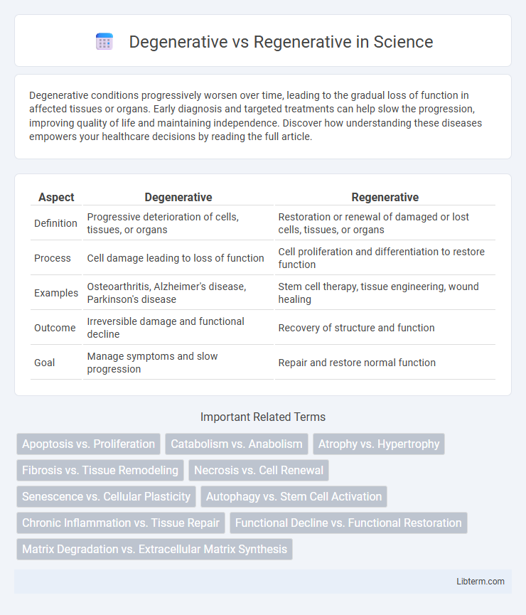 Regenerative vs Degenerative in Science - What is The Difference?
