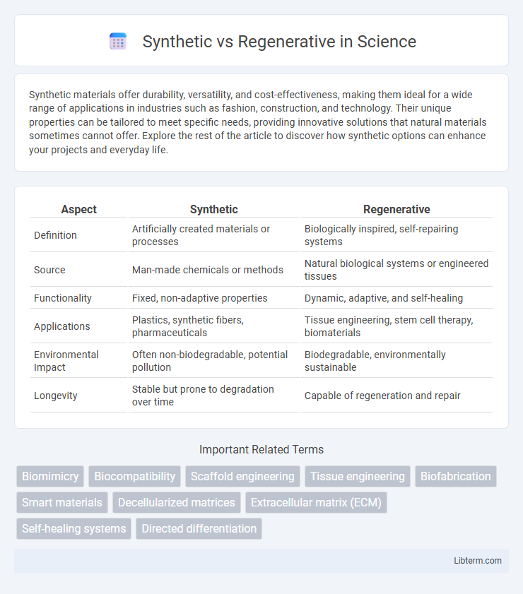 Regenerative vs Synthetic in Science - What is The Difference?