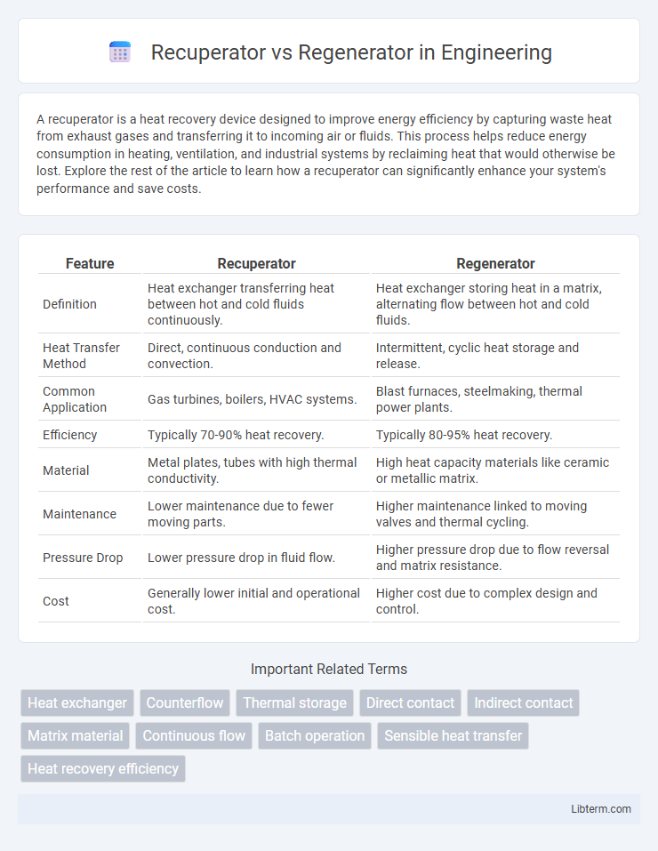 Regenerator vs Recuperator in Engineering - What is The Difference?
