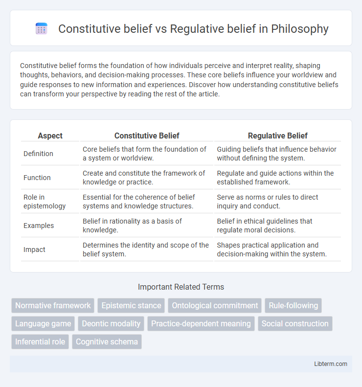 Regulative belief vs Constitutive belief in Philosophy - What is The Difference?