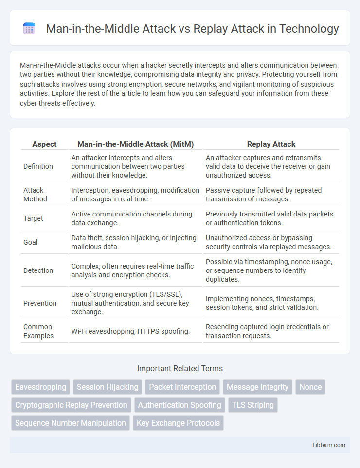 Replay Attack vs Man-in-the-Middle Attack in Technology - What is The Difference?