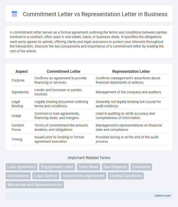 Representation Letter vs Commitment Letter in Business - What is The Difference?