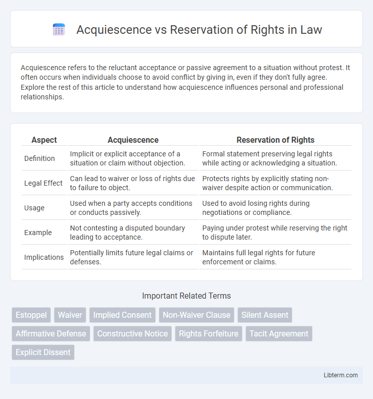 Reservation of Rights vs Acquiescence in Law - What is The Difference?
