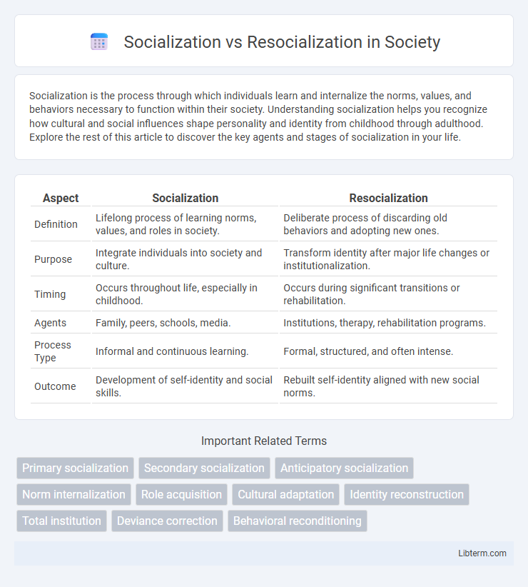 Resocialization vs Socialization in Society - What is The Difference?