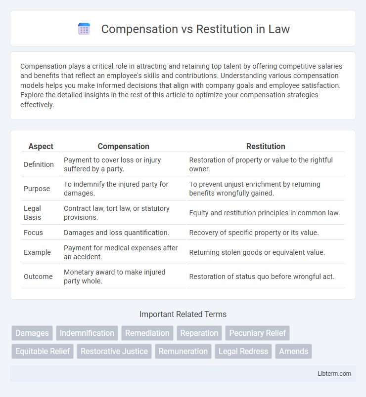 Restitution vs Compensation in Law - What is The Difference?