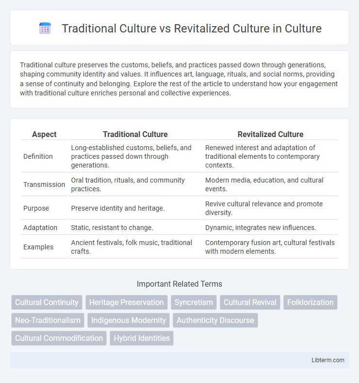 Revitalized Culture vs Traditional Culture in Culture - What is The Difference?