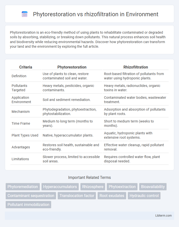 rhizofiltration vs Phytorestoration in Environment - What is The Difference?