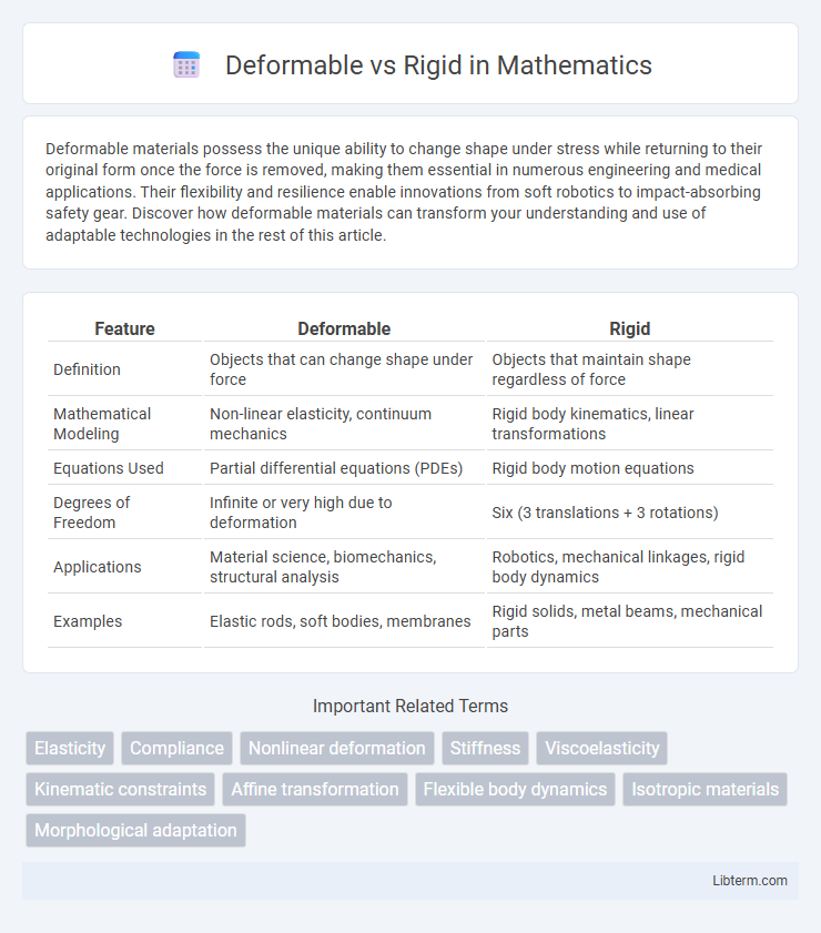 Rigid vs Deformable in Mathematics - What is The Difference?