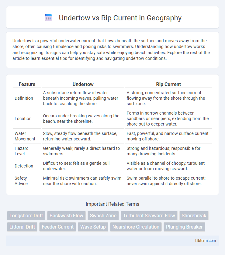 Rip Current vs Undertow in Geography - What is The Difference?