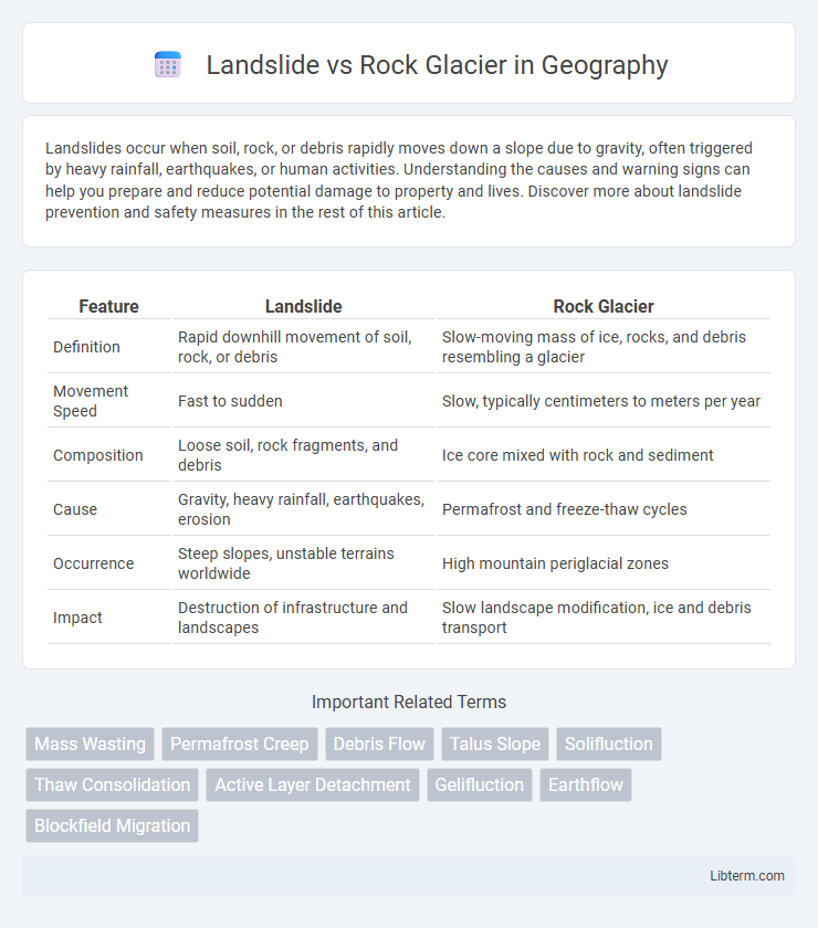 Rock Glacier vs Landslide in Geography - What is The Difference?