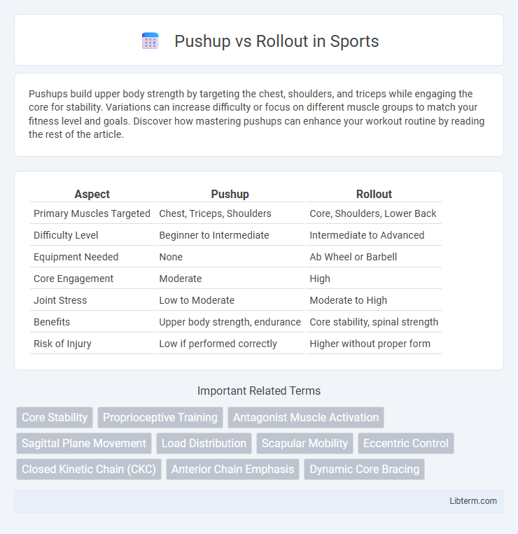 Rollout vs Pushup in Sports - What is The Difference?