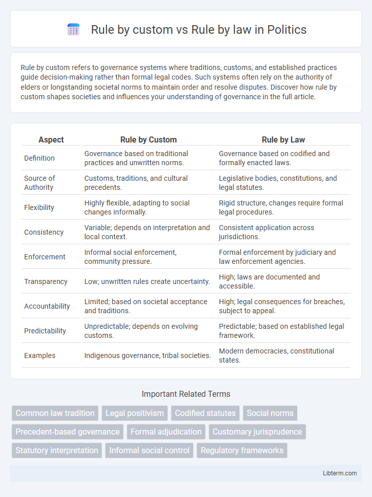 Rule by law vs Rule by custom in Politics - What is The Difference?