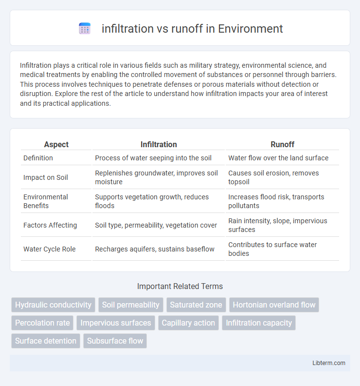 runoff vs infiltration in Environment - What is The Difference?