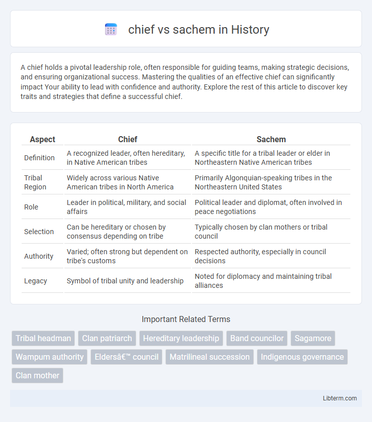 sachem vs chief in History - What is The Difference?