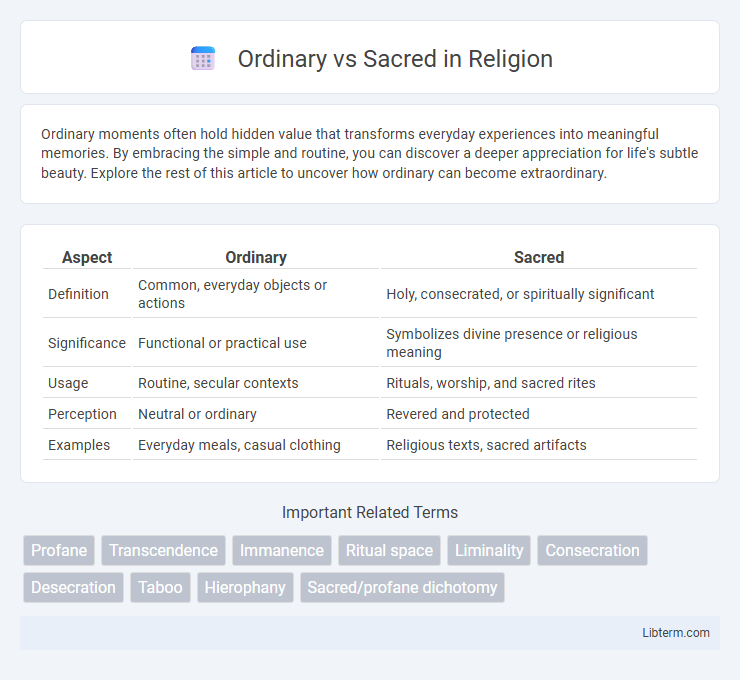 Sacred vs Ordinary in Religion - What is The Difference?