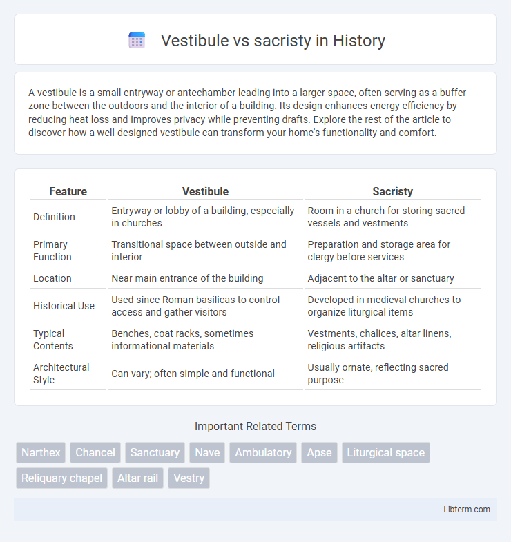 sacristy vs Vestibule in History - What is The Difference?