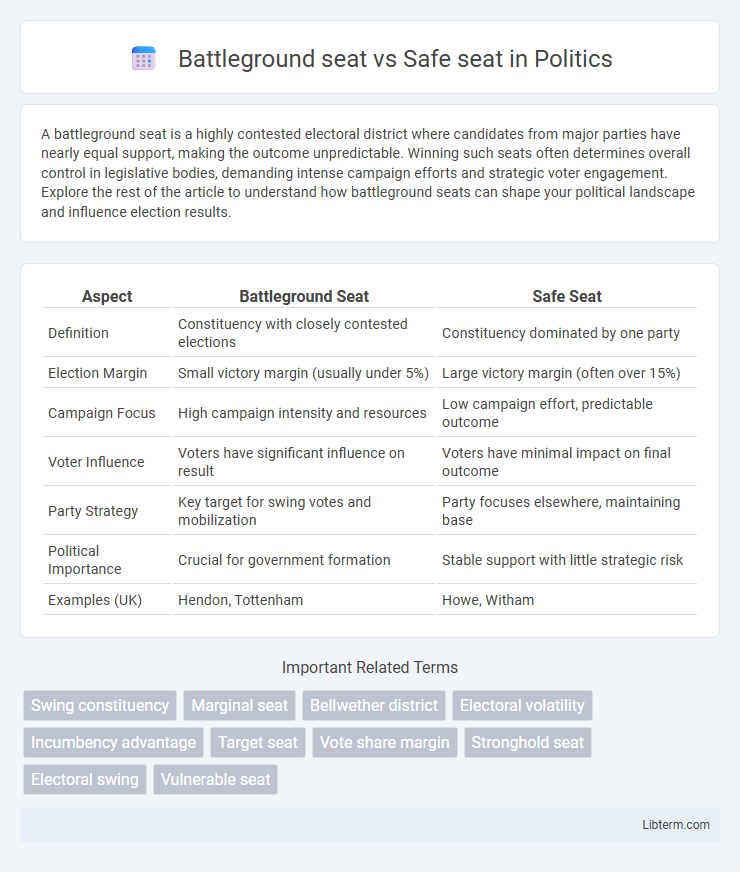 Safe seat vs Battleground seat in Politics - What is The Difference?