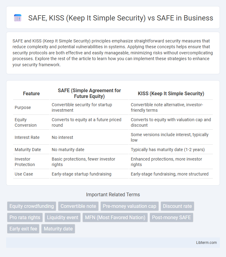 SAFE vs SAFE, KISS (Keep It Simple Security) in Business - What is The Difference?