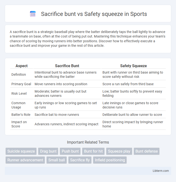Safety squeeze vs Sacrifice bunt in Sports - What is The Difference?