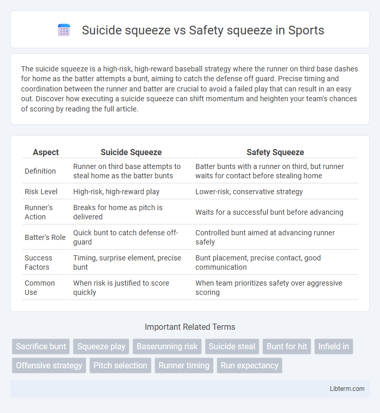 Safety squeeze vs Suicide squeeze in Sports - What is The Difference?