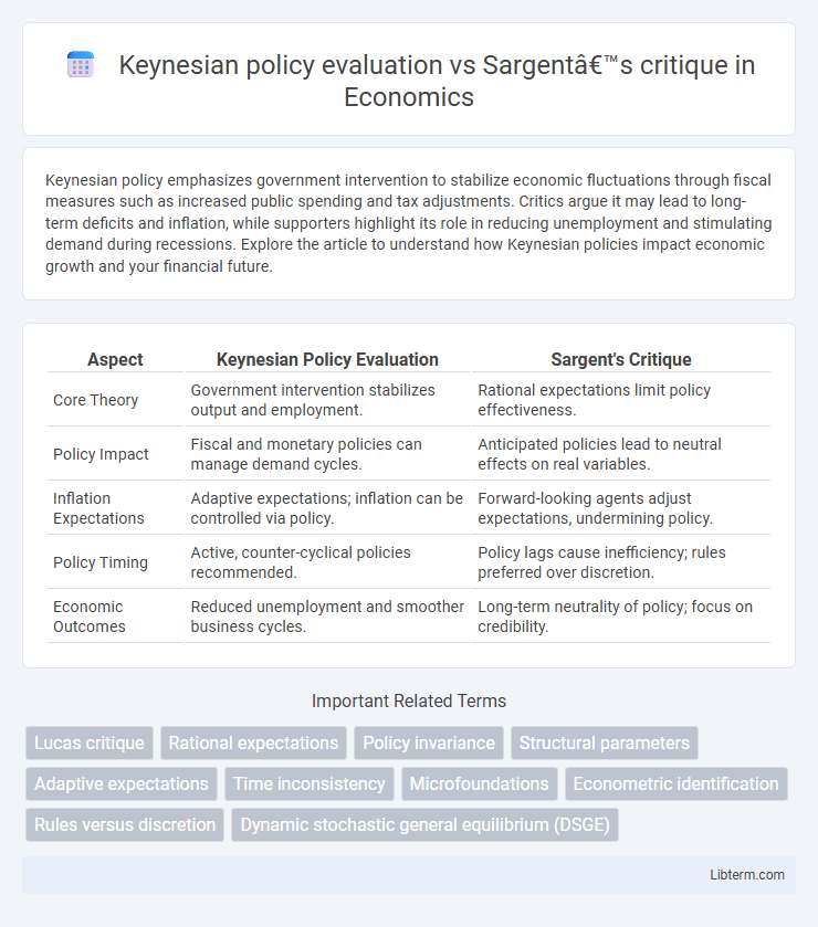 Sargent’s critique vs Keynesian policy evaluation in Economics - What is The Difference?