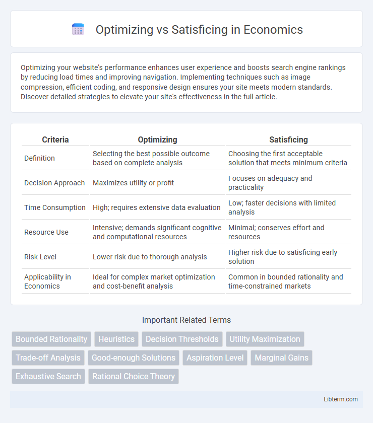 Satisficing vs Optimizing in Economics - What is The Difference?